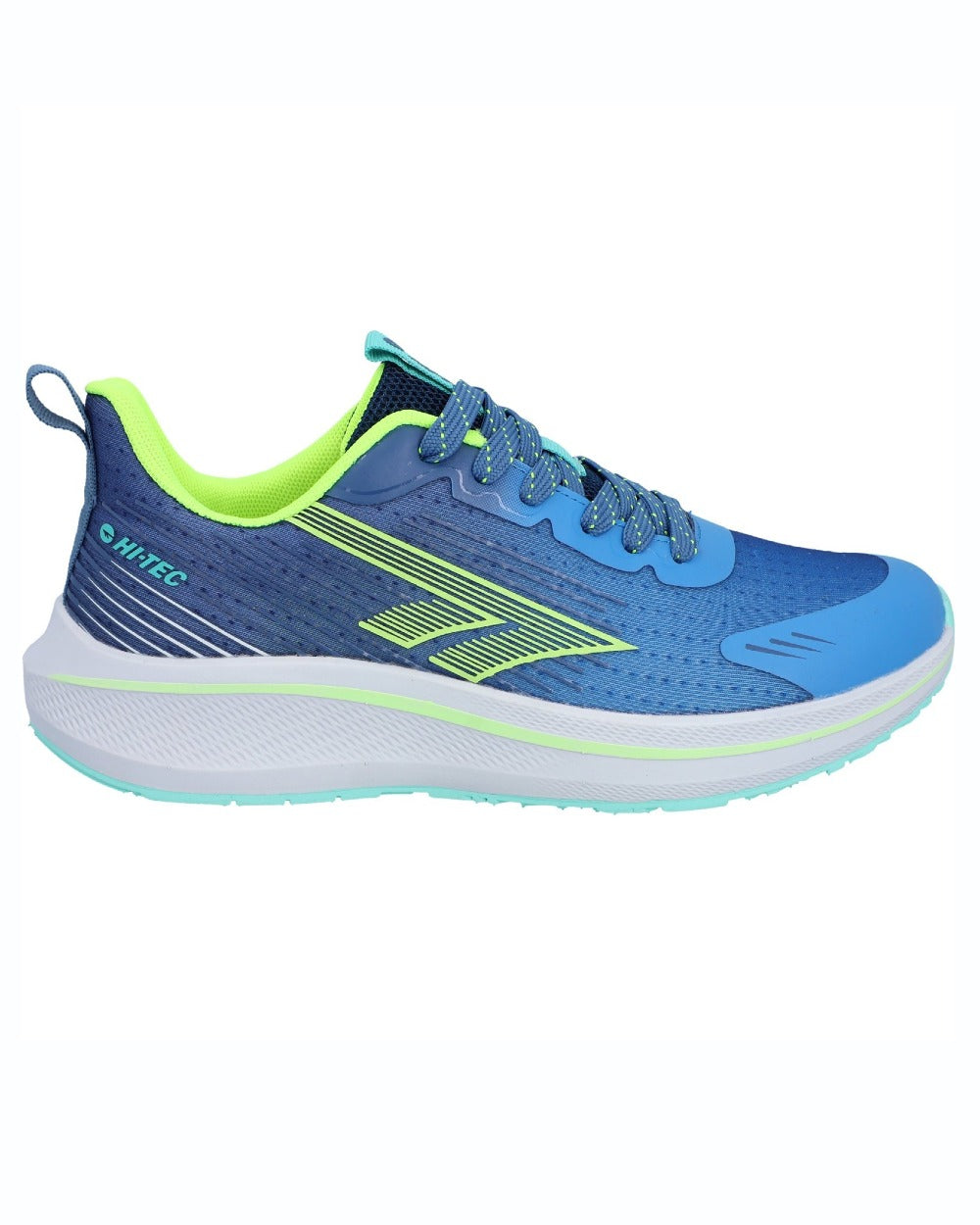 Estate Blue Moonlit Blue coloured Hi-Tec Womens Santorini Trainers on white background 