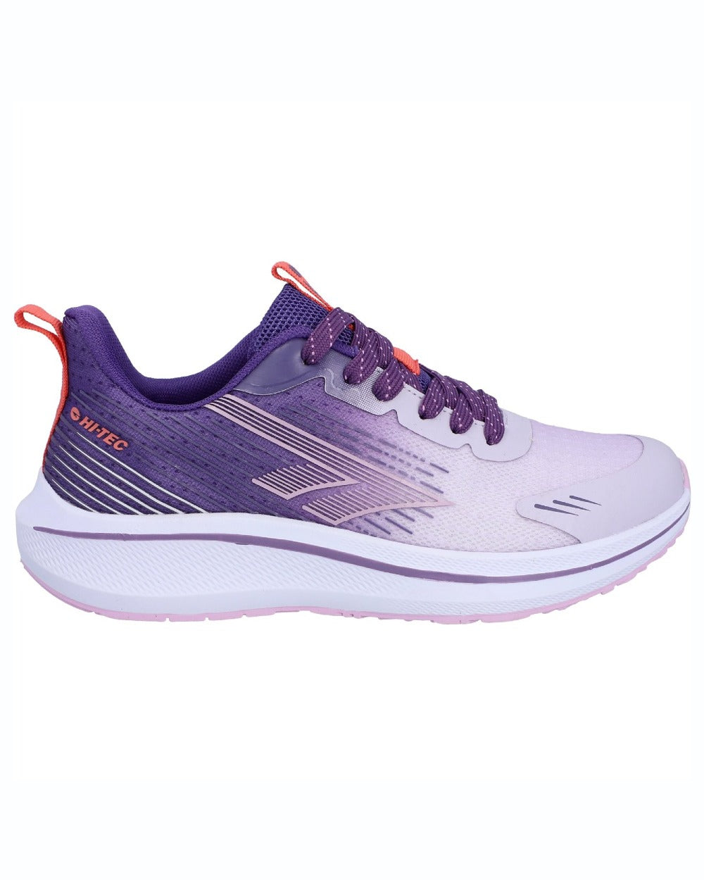 Mystical Thistle Burnt Coral coloured Hi-Tec Womens Santorini Trainers on white background 