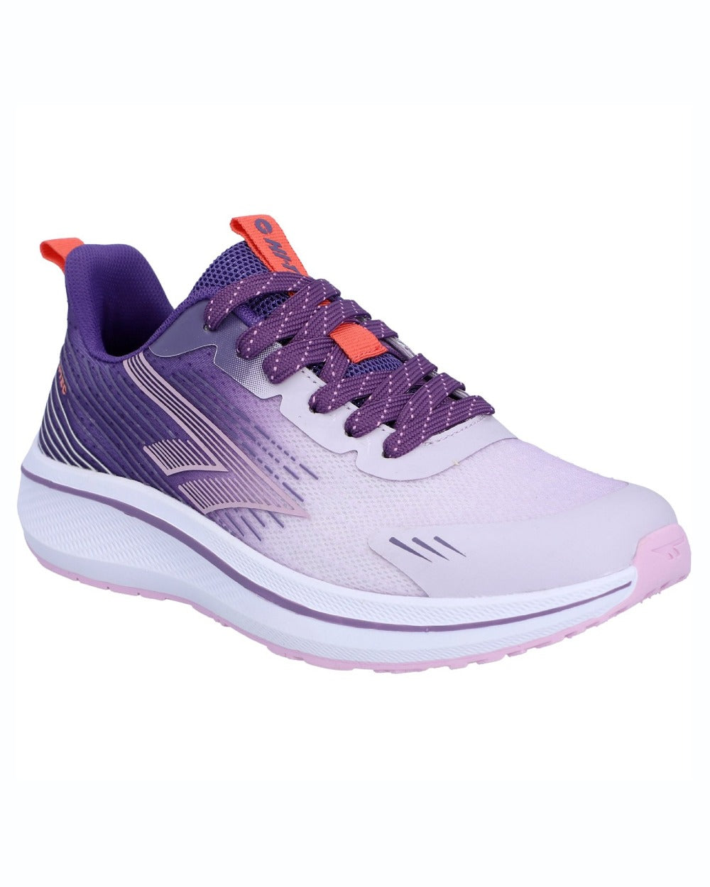 Mystical Thistle Burnt Coral coloured Hi-Tec Womens Santorini Trainers on white background 