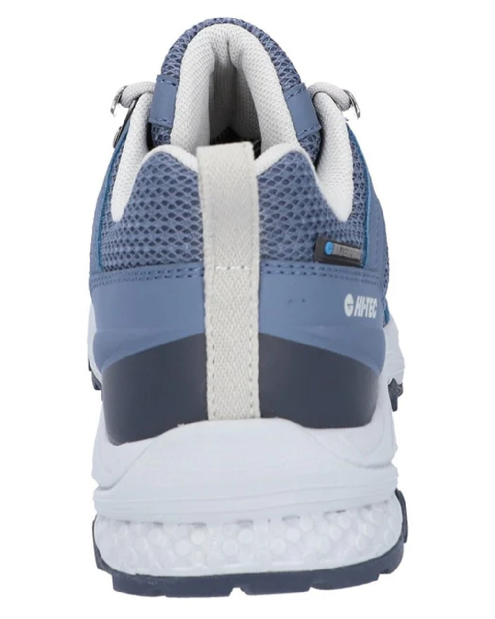 Blue Coloured Hi-Tec Womens Saunter Waterproof Hiking Shoes on white background 