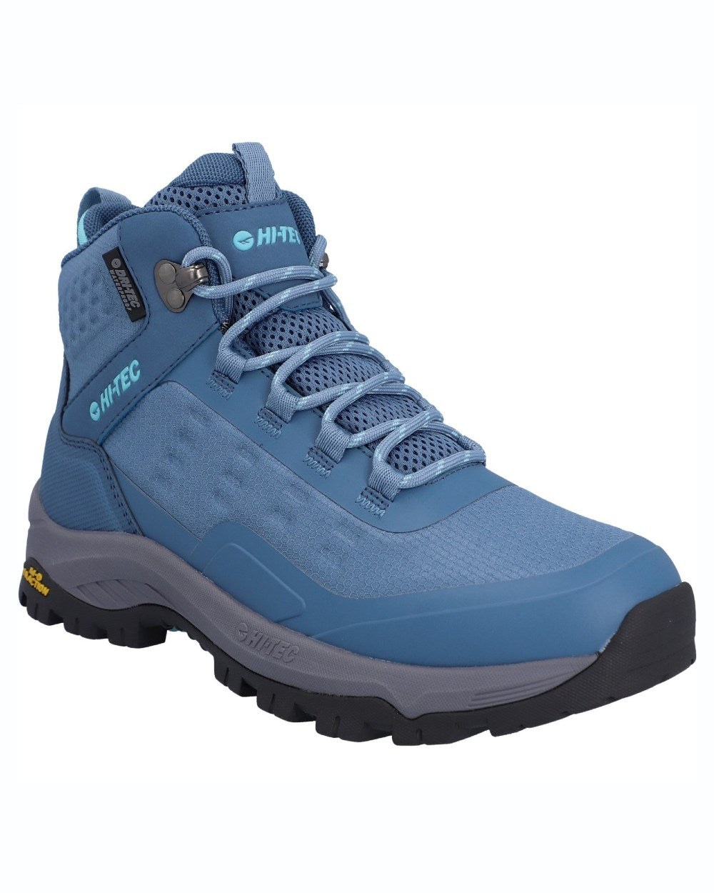 Mid Blue coloured Hi-Tec Womens Storm Expedition Sport Boots on white background 