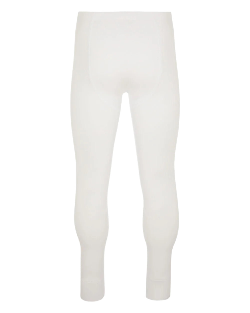 White coloured Hj Hall Cotton Rich Thermal Long Johns on white background 