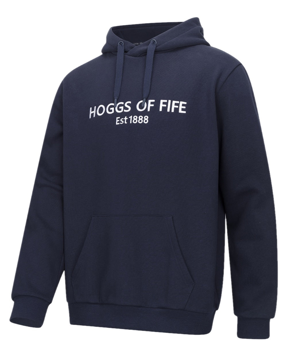 Navy Coloured Hoggs of Fife Annan 1888 Hoodie on white background 