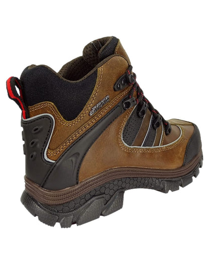 Crazy Horse Brown Coloured Hoggs of Fife Apollo Safety Hiker Boots on white background 