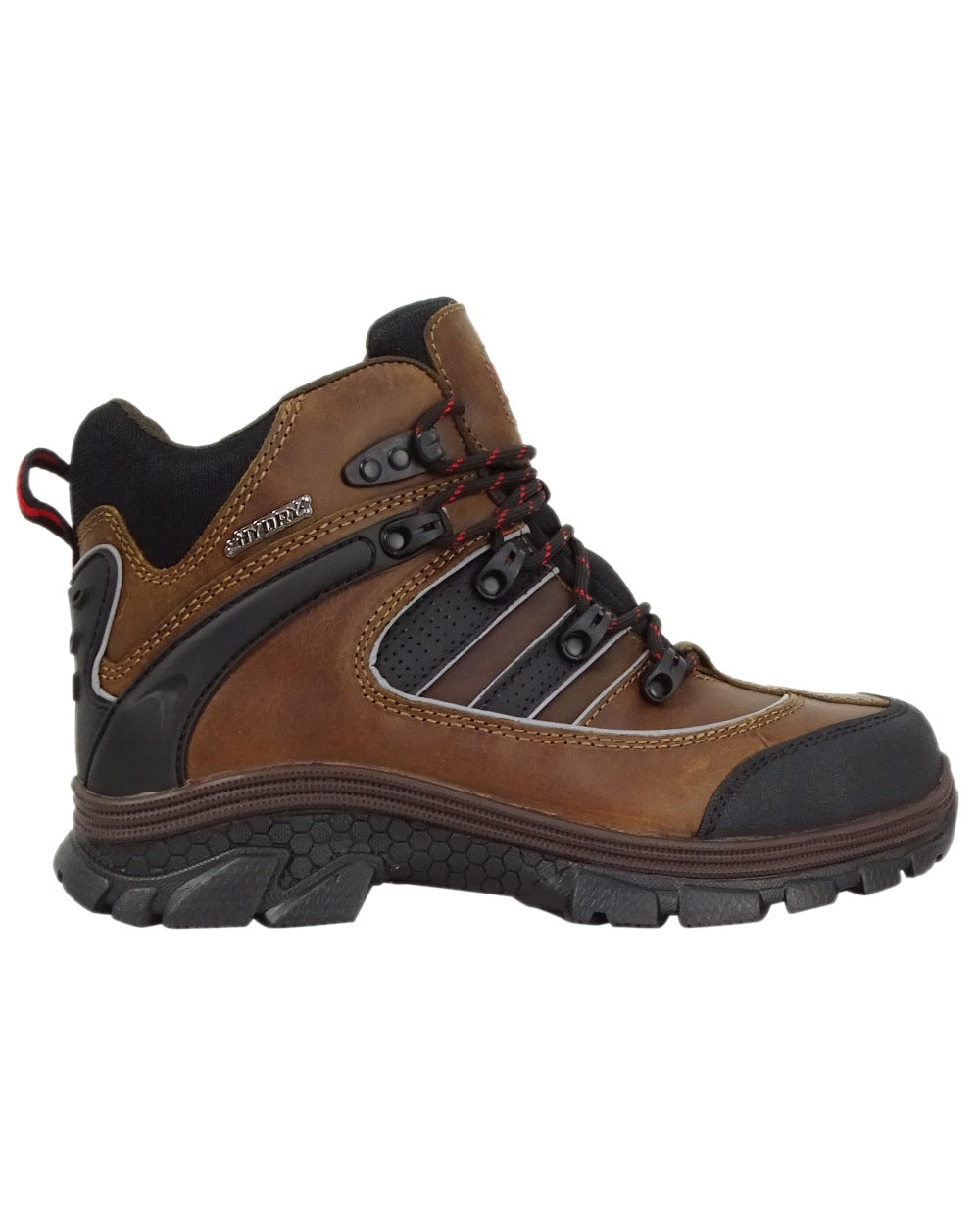 Crazy Horse Brown Coloured Hoggs of Fife Apollo Safety Hiker Boots on white background 