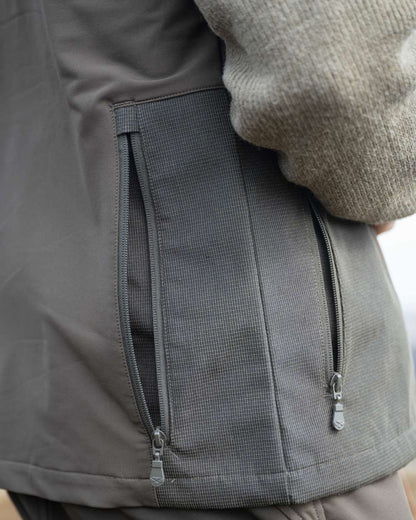 Green Coloured Hoggs of Fife Ardross 4-Way Active Gilet on outdoor background 