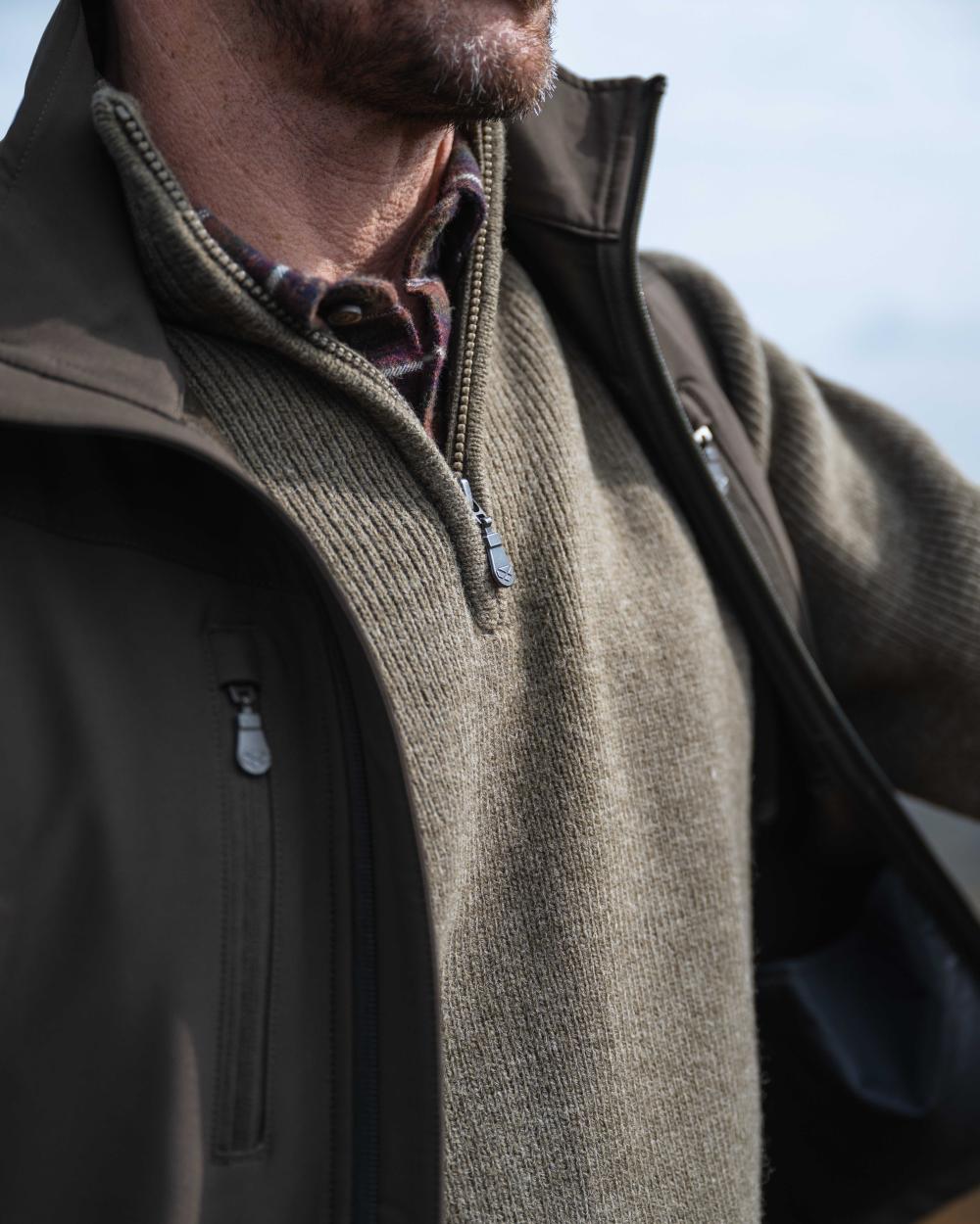 Green Coloured Hoggs of Fife Ardross 4-Way Active Gilet on outdoor background 