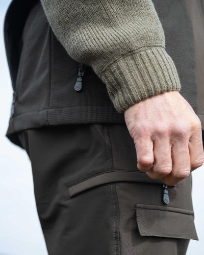 Green Coloured Hoggs of Fife Ardross 4-Way Active Gilet on outdoor background 