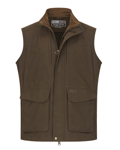 Green Coloured Hoggs of Fife Ballater Waterproof Field Waistcoat on white background 