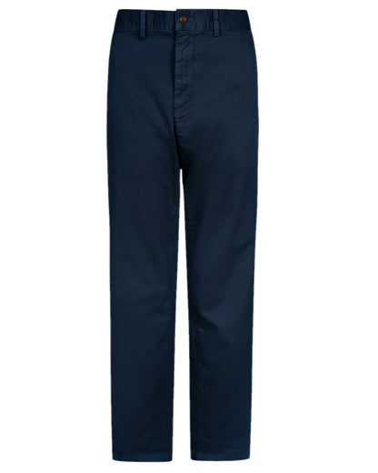 Navy Coloured Hoggs of Fife Beauly Chino Trousers on white background 