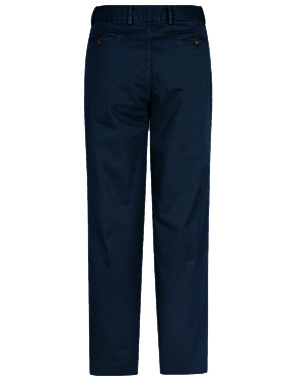 Navy Coloured Hoggs of Fife Beauly Chino Trousers on white background 