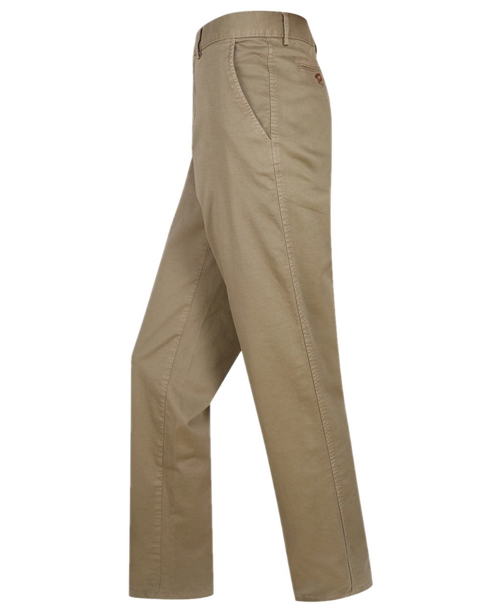 Stone Coloured Hoggs of Fife Beauly Chino Trousers on white background 