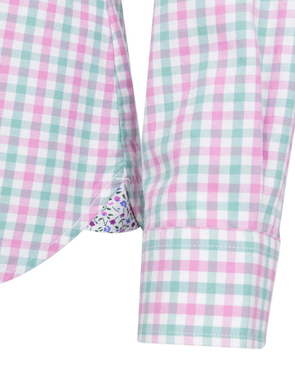 Seafoam Candy Coloured Hoggs of Fife Becky II Shirt on white background 