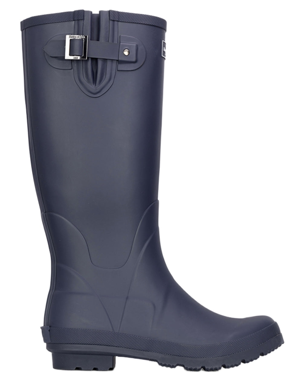 Midnight Navy coloured Hoggs of Fife Braemar Pro Wellingtons on white background 