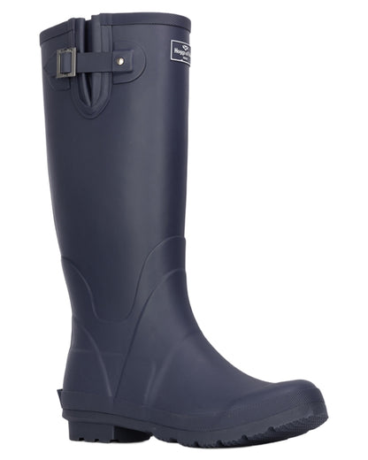 Midnight Navy coloured Hoggs of Fife Braemar Pro Wellingtons on white background 