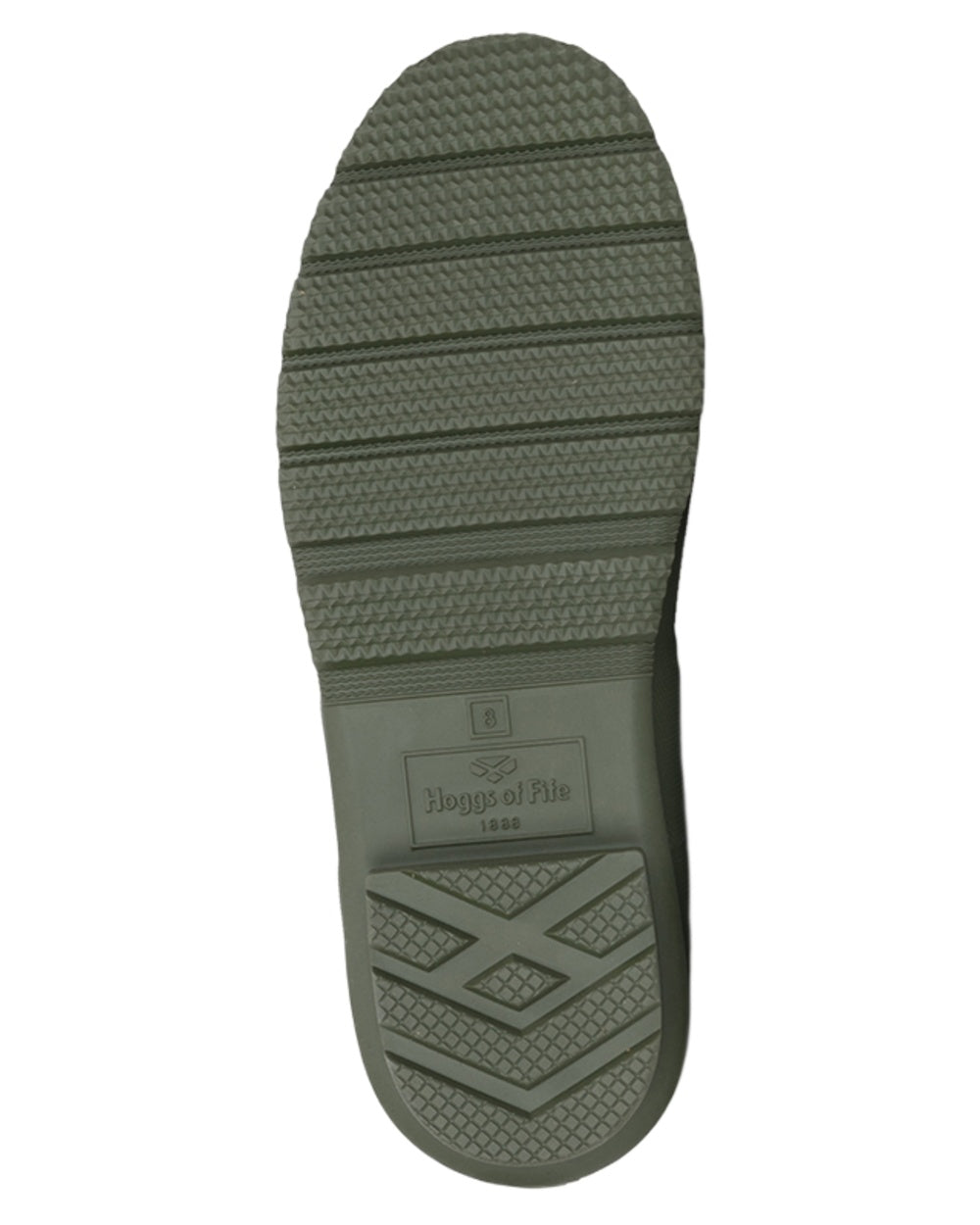 Rifle Green coloured Hoggs of Fife Braemar Pro Wellingtons on white background 