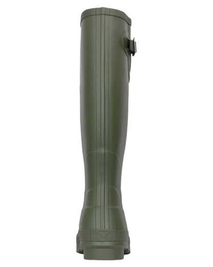 Rifle Green coloured Hoggs of Fife Braemar Pro Wellingtons on white background 