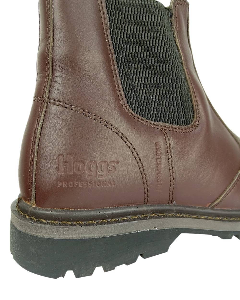 Brown Coloured Hoggs of Fife Brown Zeus Safety Dealer Boots on white background 