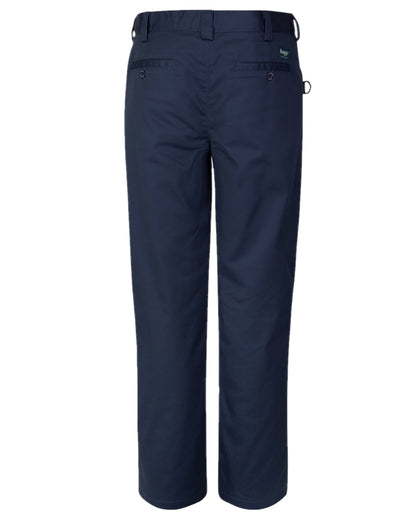 Navy Coloured Hoggs of Fife Bushwhacker Unlined Trousers on white background 