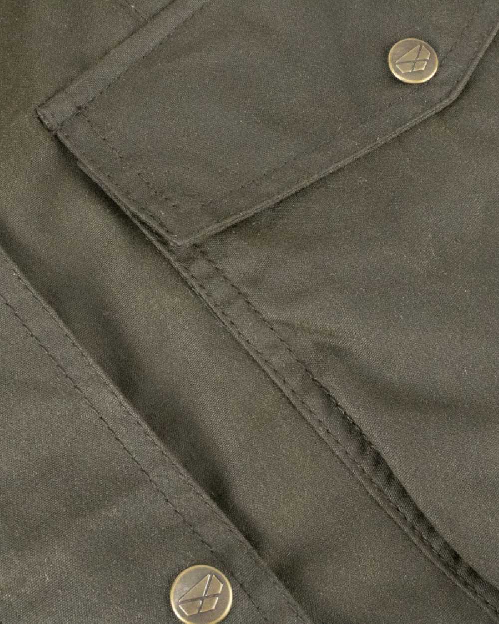 Antique Olive Coloured Hoggs of Fife Caledonia Ladies Antique Wax Jacket on white background 