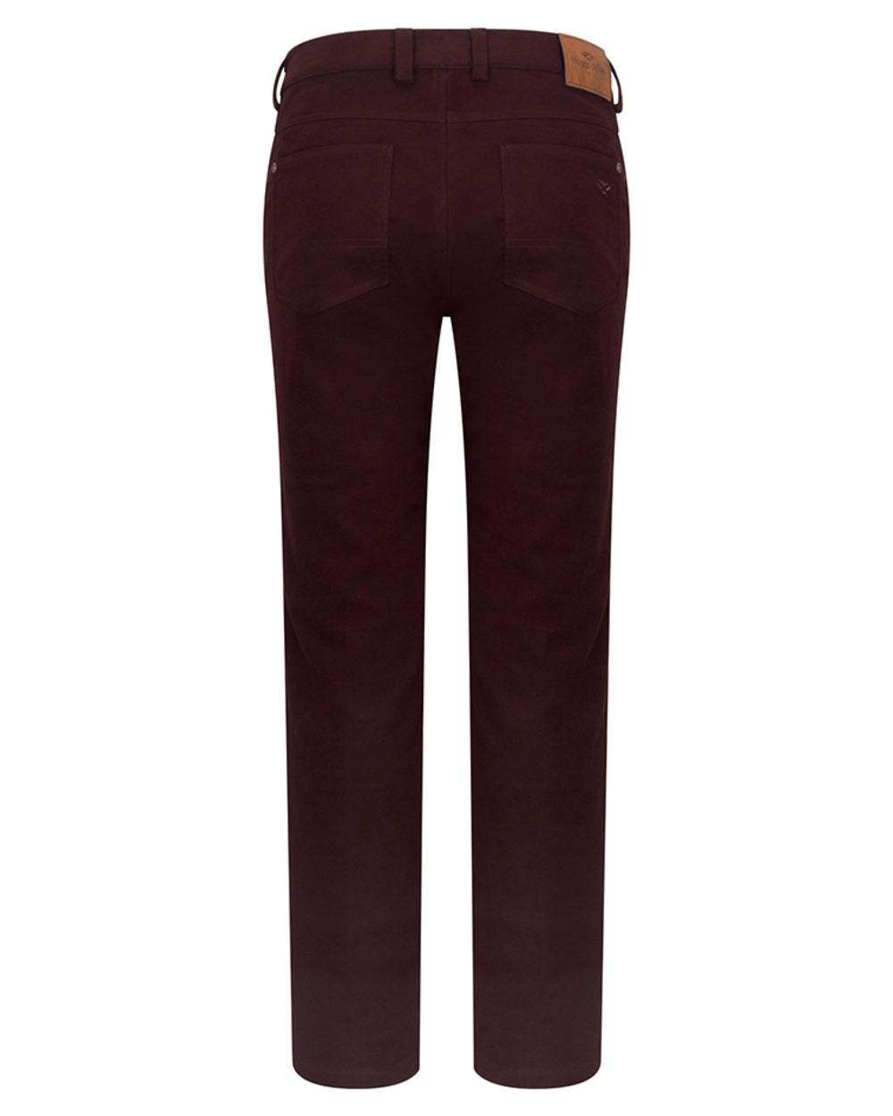 Malbec Coloured Hoggs of Fife Carrick Stretch Technical Moleskin Trousers on white background 