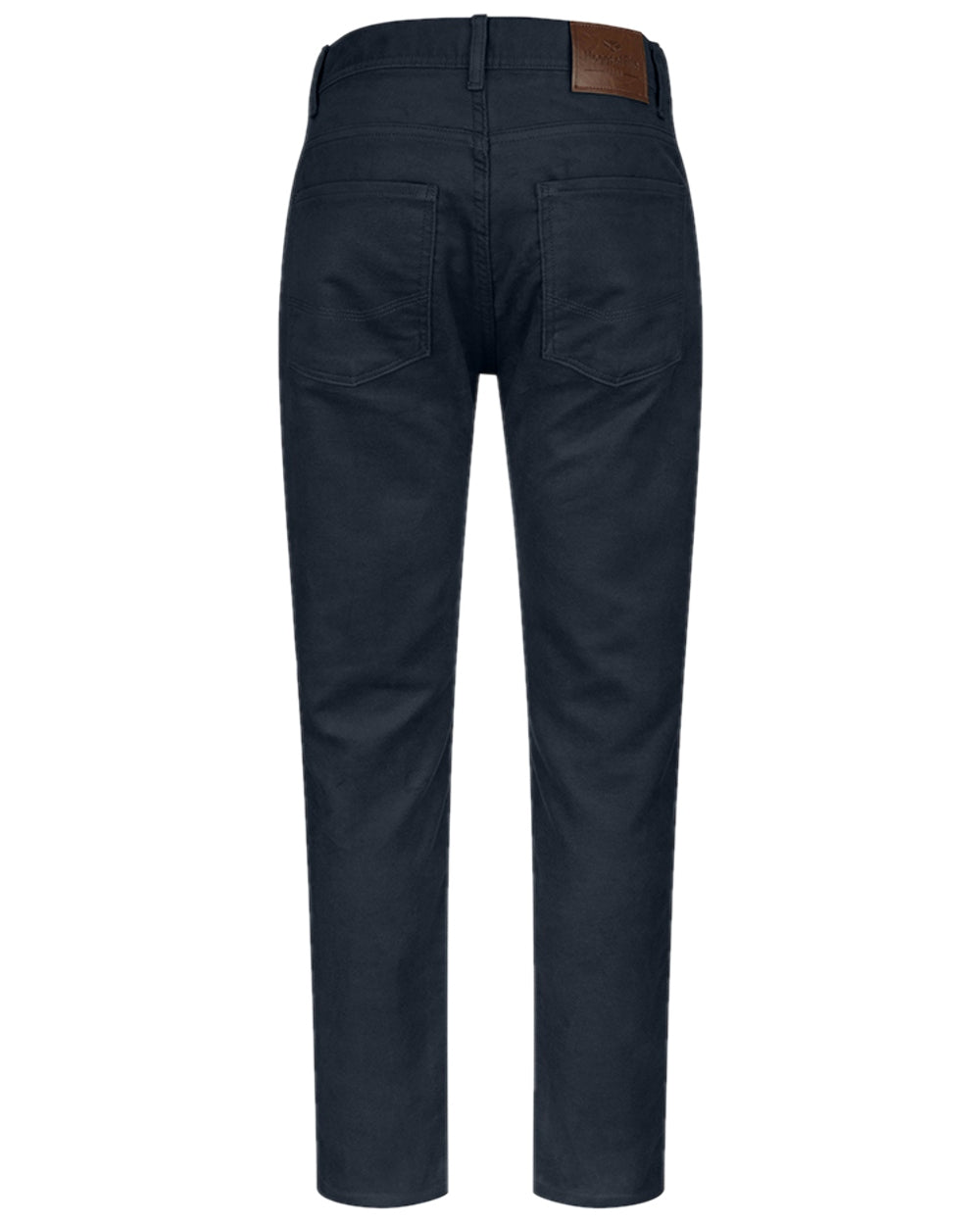 Navy Coloured Hoggs of Fife Carrick Technical Stretch Moleskin Jeans on white background 