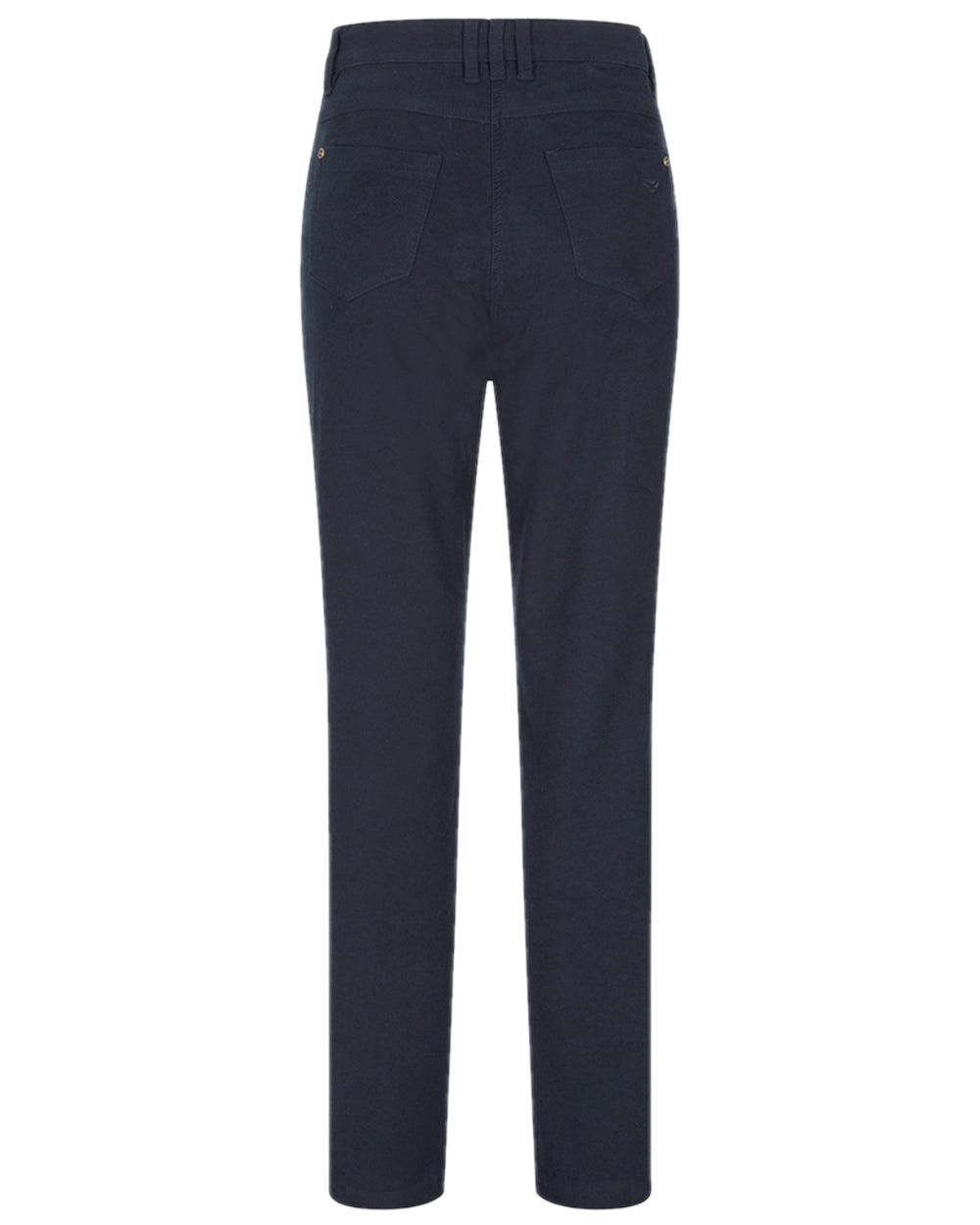 Midnight Navy Coloured Hoggs of Fife Catrine Ladies Technical Stretch Moleskin Jeans on white background 