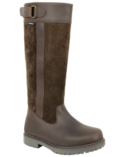 Dark Brown Coloured Hoggs of Fife Cleveland II Womens Country Boots on white background 