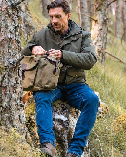 Stonewash Coloured Hoggs of Fife Clyde Comfort Denim Jeans on countryside background 