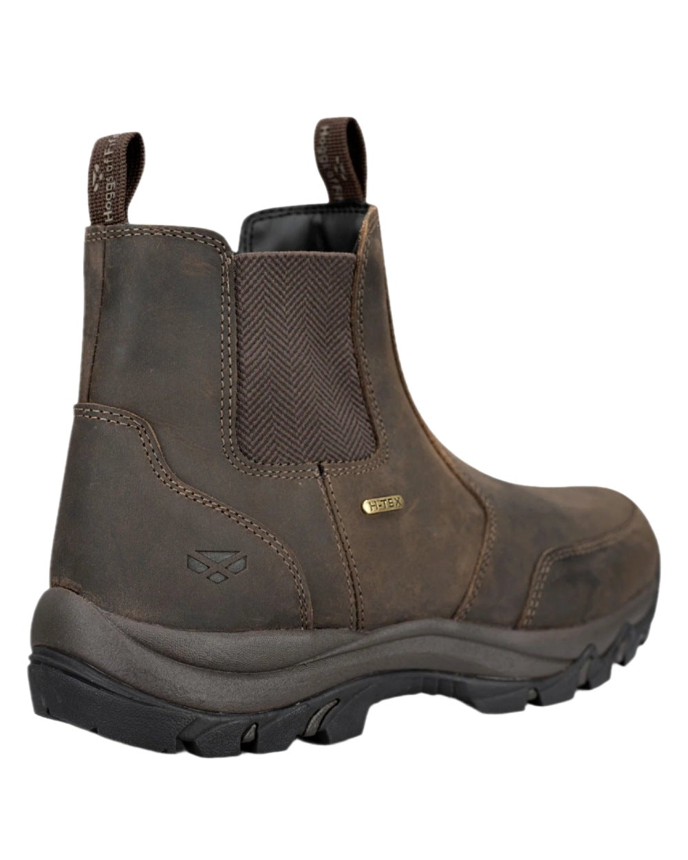 Waxy Brown Coloured Hoggs of Fife Creagan Waterproof H-Tex Dealer Boots on white background 