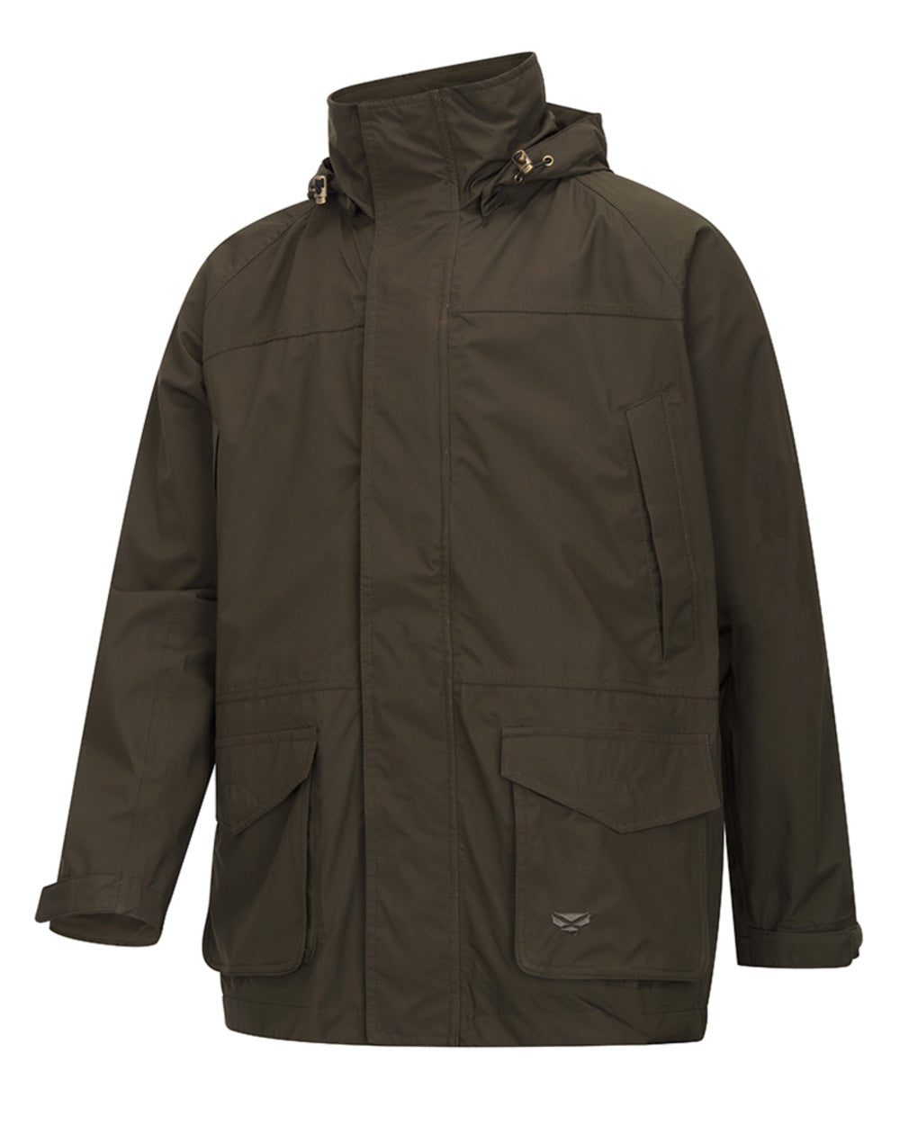 Fern Green coloured Hoggs of Fife Culloden Waterproof Field Jacket on white background 