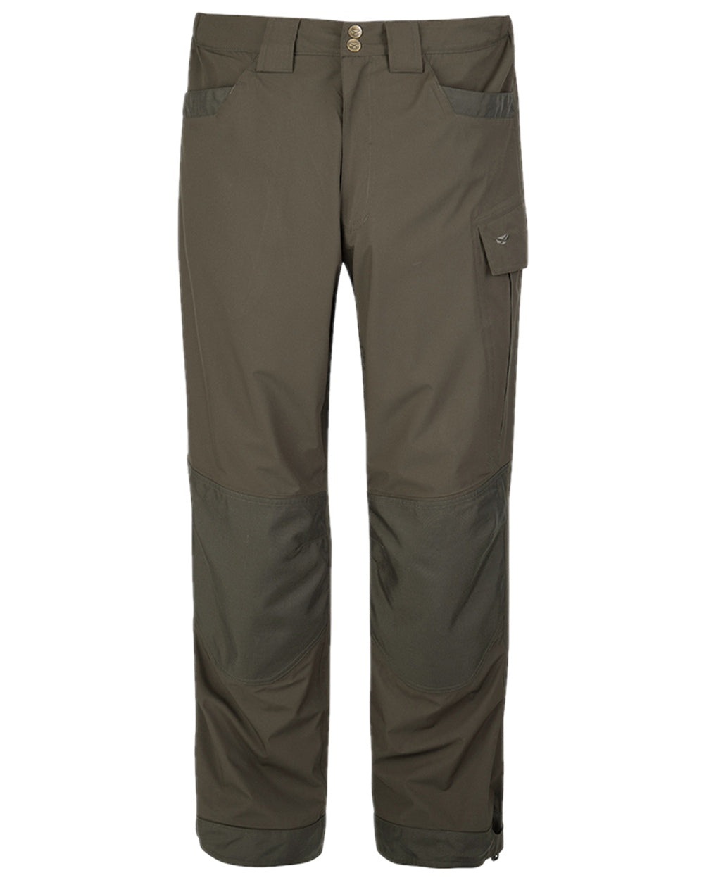 Fen Green Coloured Hoggs of Fife Culloden Waterproof Trousers on white background 