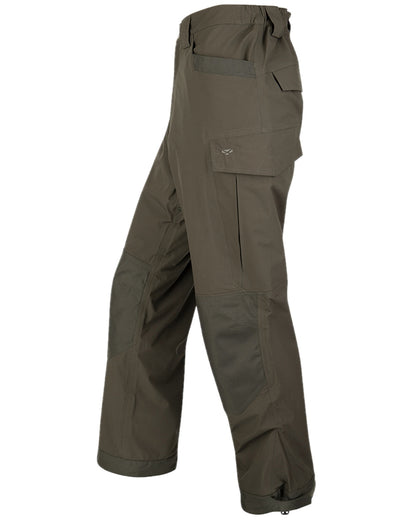 Fen Green Coloured Hoggs of Fife Culloden Waterproof Trousers on white background 