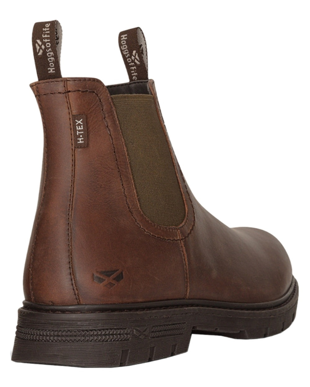 Dark Brown Coloured Hoggs of Fife Dalmeny Dealer Boots on white background 