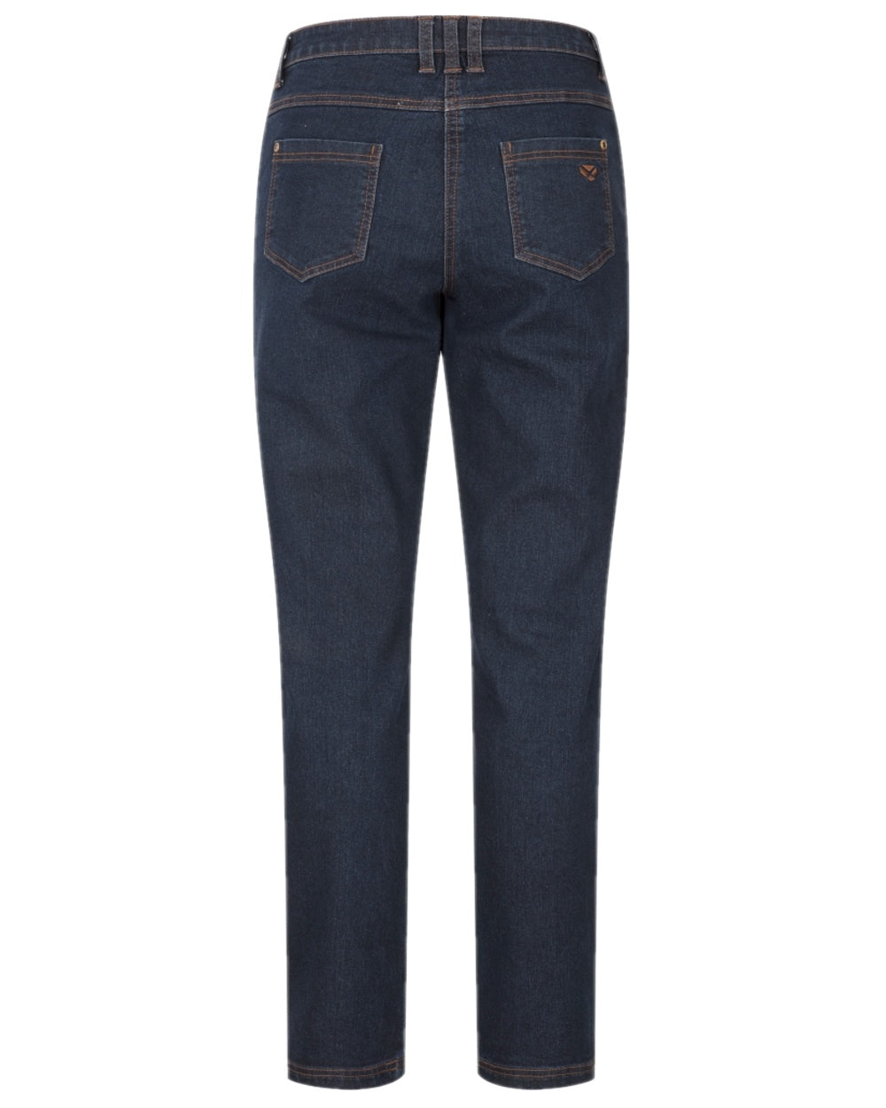 Indigo Coloured Hoggs of Fife Dee Stretch Denim Jeans on white background 