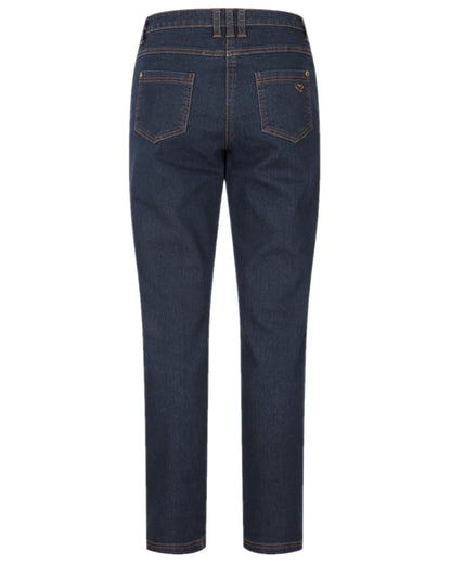 Indigo Coloured Hoggs of Fife Dee Stretch Denim Jeans on white background 