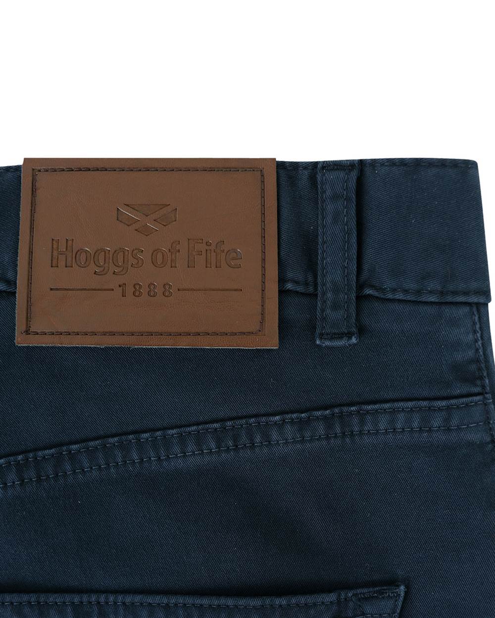 Navy Coloured Hoggs of Fife Dingwall Jeans on white background 