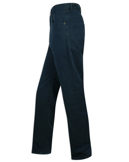 Navy Coloured Hoggs of Fife Dingwall Jeans on white background 