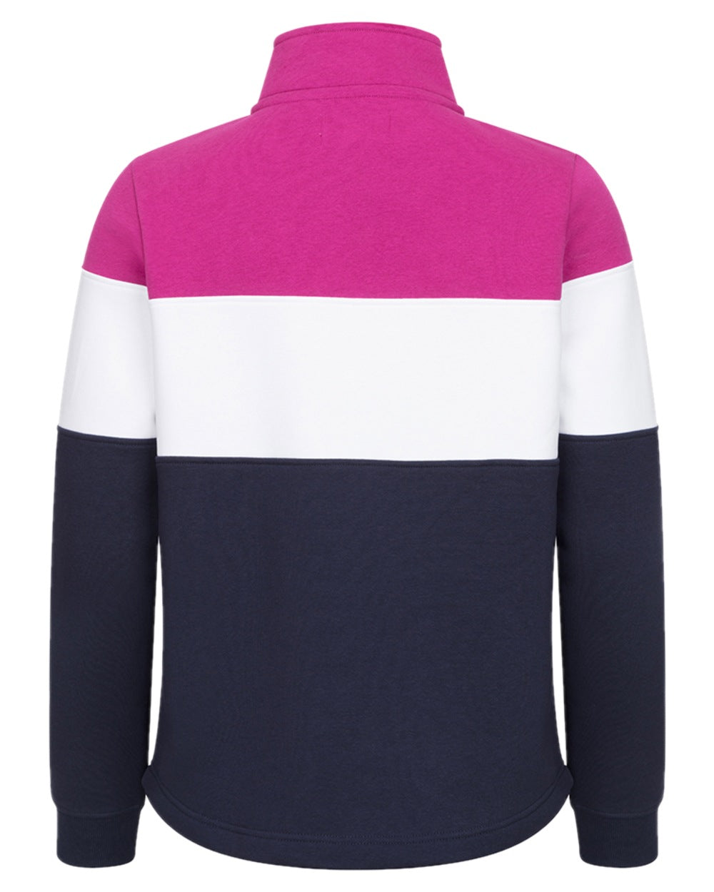 Berry White Navy Coloured Hoggs of Fife Dumfries 1888 Womens Quarter Zip Sweatshirt on white background 
