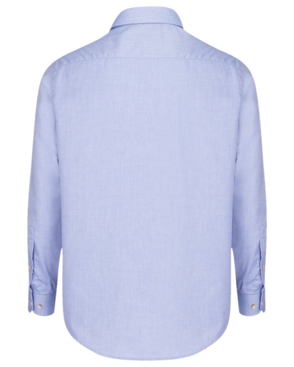 Blue Coloured Hoggs of Fife Dunedin Plain Oxford Shirt on white background 