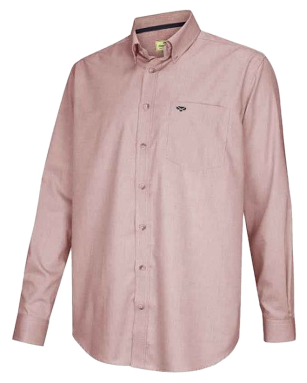 Wine Coloured Hoggs of Fife Dunedin Plain Oxford Shirt on white background 