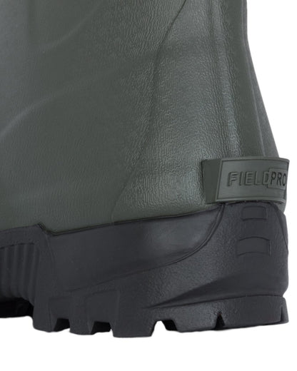 Field Green Coloured Hoggs of Fife Field Sport Neoprene Lined Wellingtons on white background 