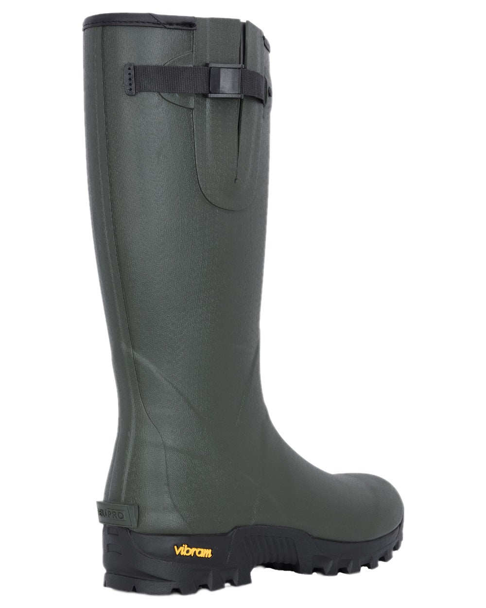 Field Green Coloured Hoggs of Fife Field Sport Neoprene Lined Wellingtons on white background 