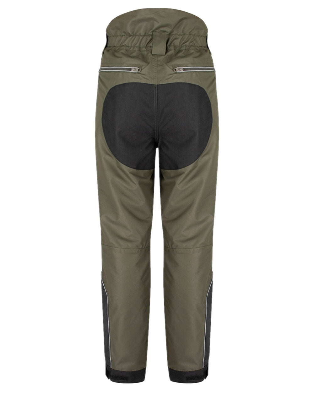 Dark Olive Coloured Hoggs of Fife Field Tech Waterproof Trousers on white background 