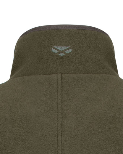 Green Coloured Hoggs of Fife Ghillie II Padded Waterproof Fleece Jacket on white background 