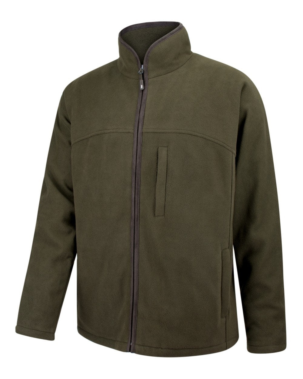Green Coloured Hoggs of Fife Ghillie II Padded Waterproof Fleece Jacket on white background 