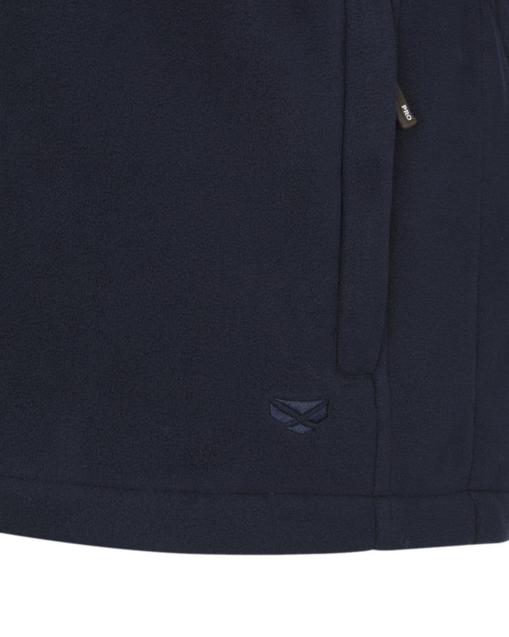 Navy Coloured Hoggs of Fife Ghillie II Padded Waterproof Fleece Jacket on white background 