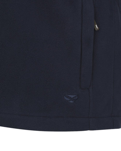 Navy Coloured Hoggs of Fife Ghillie II Padded Waterproof Fleece Jacket on white background 