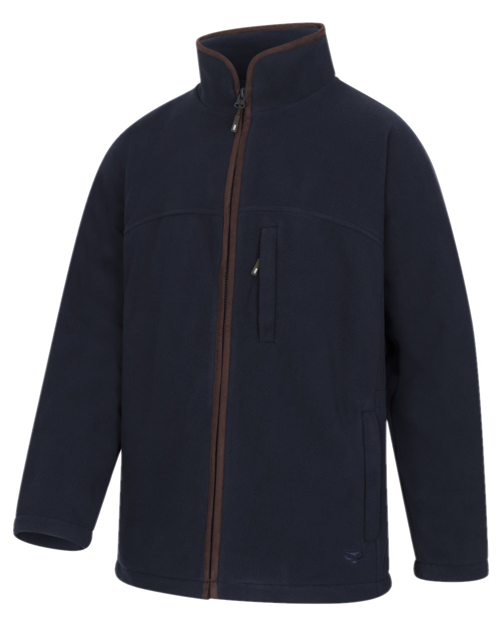 Navy Coloured Hoggs of Fife Ghillie II Padded Waterproof Fleece Jacket on white background 