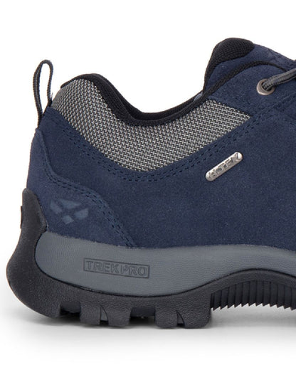 Navy coloured Hoggs of Fife Glen Lyon Waterproof Hiking Shoes on white background 